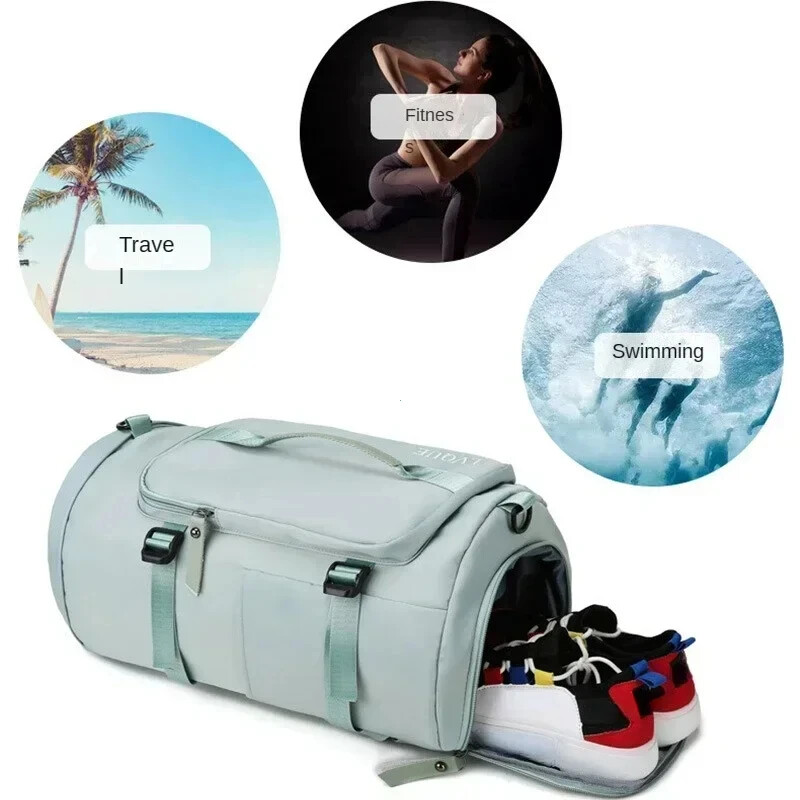 Didelės talpos lauko sportinis treniruoklių krepšys Kelioninis sauso šlapio atskyrimo kuprinės bagažo krepšiai kūno rengybos treniruotėms vyrams, moterims