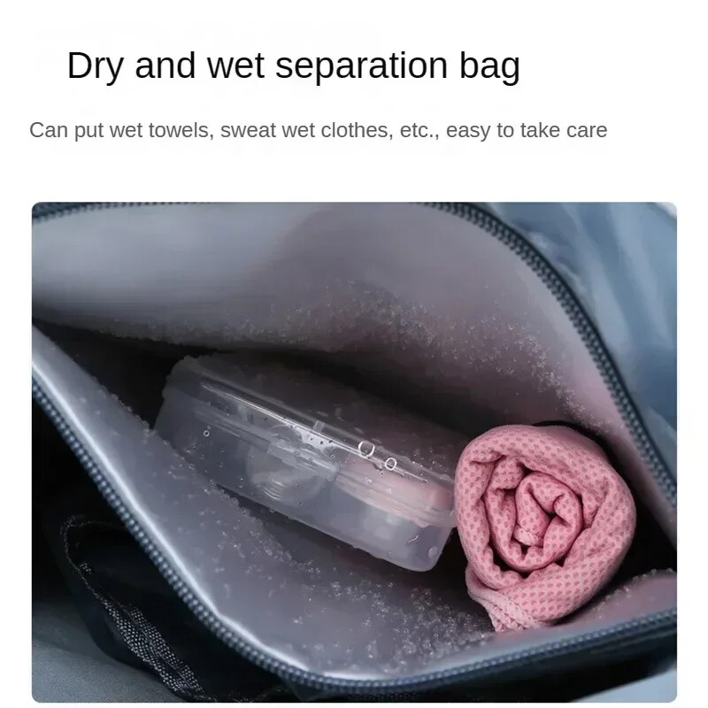 Didelės talpos lauko sportinis treniruoklių krepšys Kelioninis sauso šlapio atskyrimo kuprinės bagažo krepšiai kūno rengybos treniruotėms vyrams, moterims