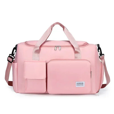 Geantă de gimnastică de capacitate mare pentru fitness, umed, uscat, geantă de înot separată, bagaj de călătorie, geantă de umăr, pentru weekend, pentru noapte