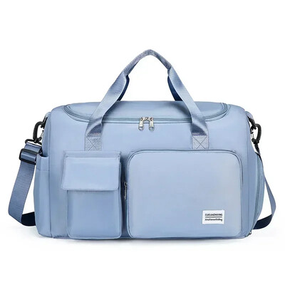 Geantă de gimnastică de capacitate mare pentru fitness, umed, uscat, geantă de înot separată, bagaj de călătorie, geantă de umăr, pentru weekend, pentru noapte