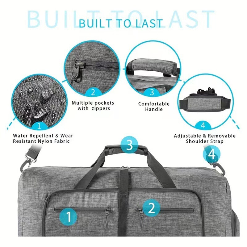 Torba za teretanu s pretincem za cipele Putna torba za nošenje prtljage Sportska torba Duffle Bag za muškarce i žene Sklopiva i proširiva