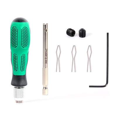 Dviračio stipino spenelio įdėjimo įrankis Atsuktuvas Dviračio stipinų gaubtelio nuėmimas Veržliaraktis Dviračių taisymo priežiūros įrankiai