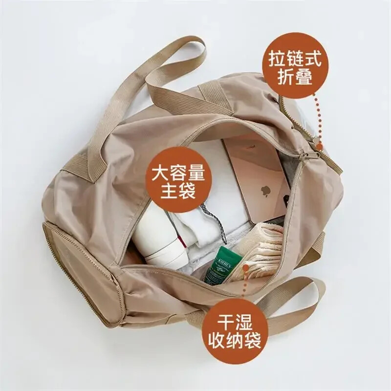 Športová taška do posilňovne, skladacia, suchá a mokrá, separačná, toaletná taška cez rameno, služobná cesta, cestovanie, vysoká kapacita, prenosná, vodeodolná kabelka