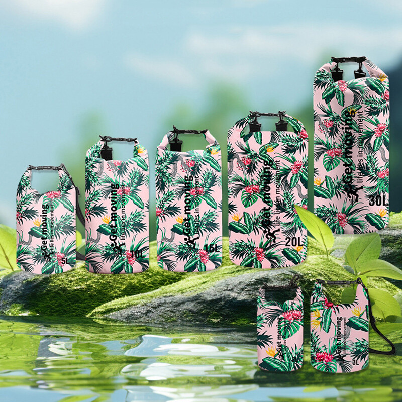 Atsparus vandeniui plaukiojantis sausų krepšys 2/3/5/10/15/20/30 l sausas maišas, suvyniotas, sausa kuprinė, sausa kuprinė, skirta plaustais plaukioti plaukioti baidarėmis