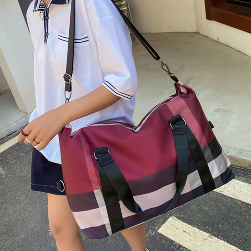 Gym Travel Training Sport Fitness Geantă de umăr Crossbody pentru femei, impermeabilă, mare, la modă de weekend, din nylon, genți de mână pentru femei