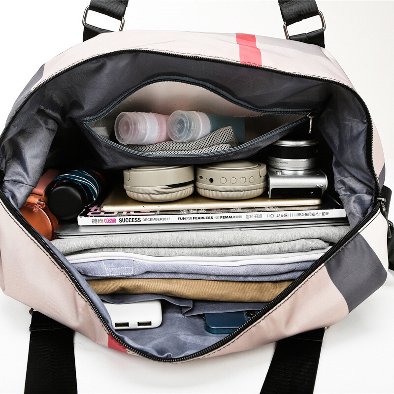 Gym Travel Training Sport Fitness Geantă de umăr Crossbody pentru femei, impermeabilă, mare, la modă de weekend, din nylon, genți de mână pentru femei