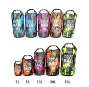 PVC kamufliažinė vandeniui atspari kuprinė, nešiojama lauko sportinė raftingo krepšys River Tracing plaukimo kibiras, sausas krepšys 2L 5L 10L 15L 20L 30L