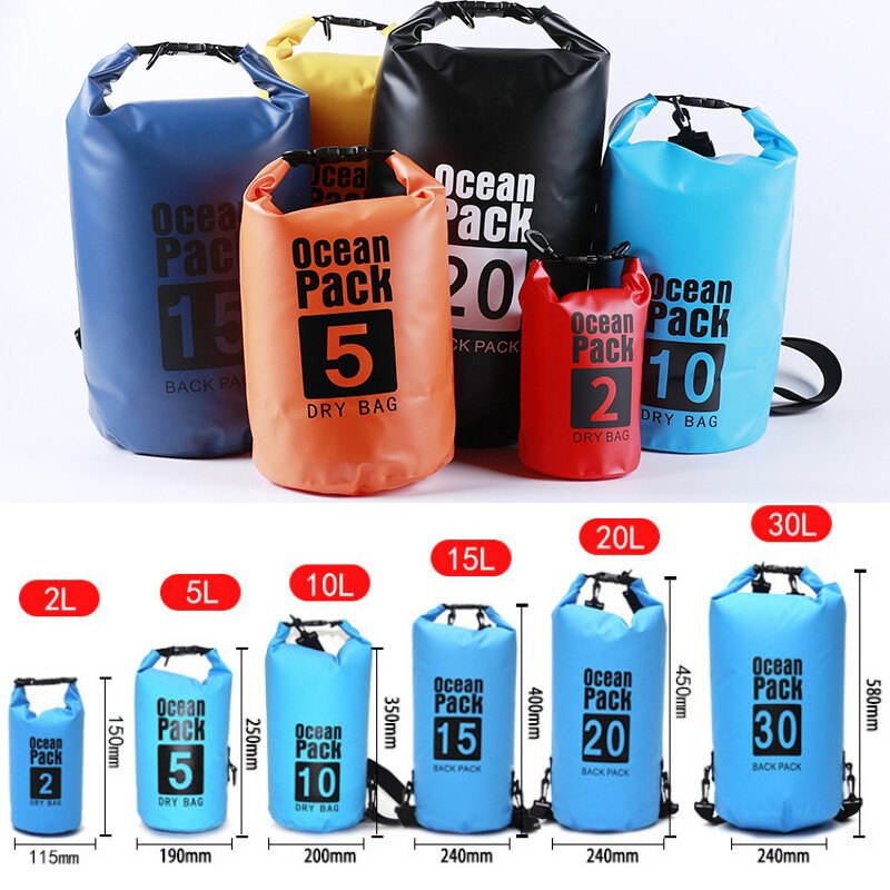 2/5/10/15/20/30L Ocean Pack prijenosna vreća za suhu vreću za rafting ronjenje PVC vodootporna sklopiva torba za pohranu za pješačenje rijekom