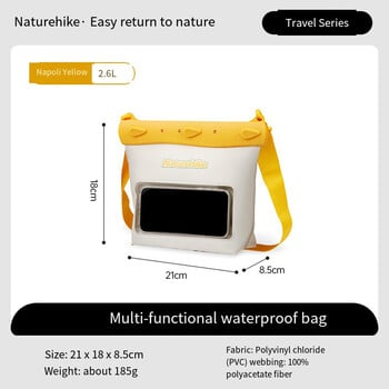 Naturehike Водоустойчива PVC суха чанта 5.6L Плуване Гмуркане Рафтинг Плаващо рамо Открит плаж Спорт Каяк Пътуване Сърф чанта