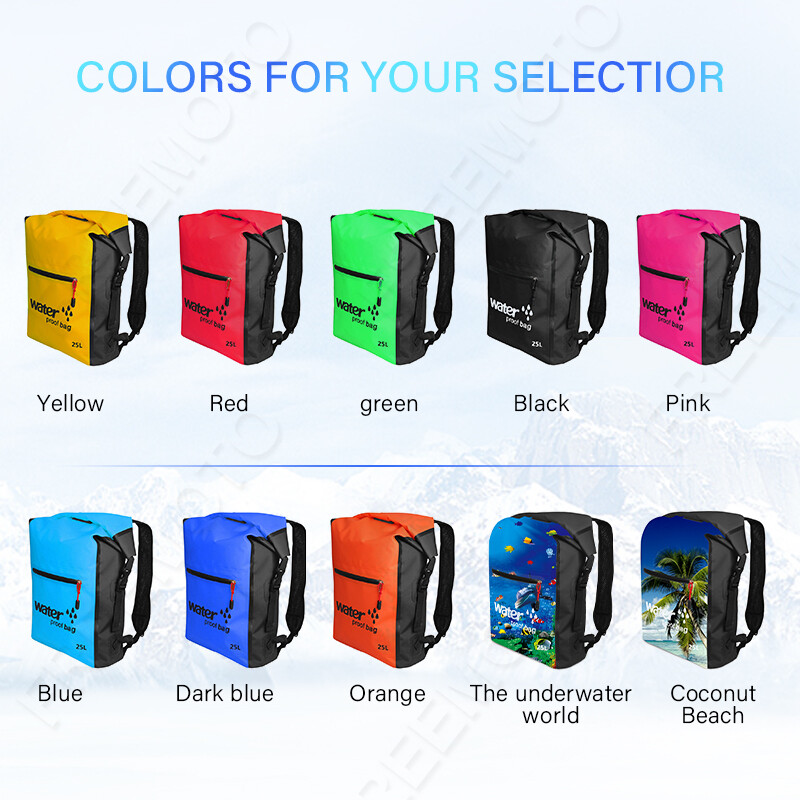 Vodootporan ruksak Vožnja motociklom Sklopiva suha torba Sport na otvorenom Kampiranje Planinarenje Rafting Ronjenje Plivanje Torbe za ribolov 25L