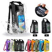 2/5L Dry Bag Zaslon osjetljiv na dodir Vodootporne torbe Za Treking Drifting Rafting Surfanje Kajak Sportske torbe na otvorenom Oprema za kampiranje