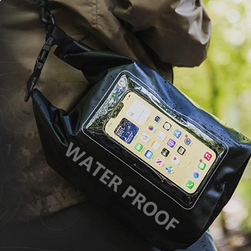 2/5L Dry Bag Zaslon osjetljiv na dodir Vodootporne torbe Za Treking Drifting Rafting Surfanje Kajak Sportske torbe na otvorenom Oprema za kampiranje