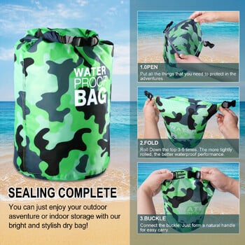 5L 10L 20L 40L Αδιάβροχες τσάντες Dry with Wet Separation Pocket Backpack for Boating Swimming Outdoor Sports Bag