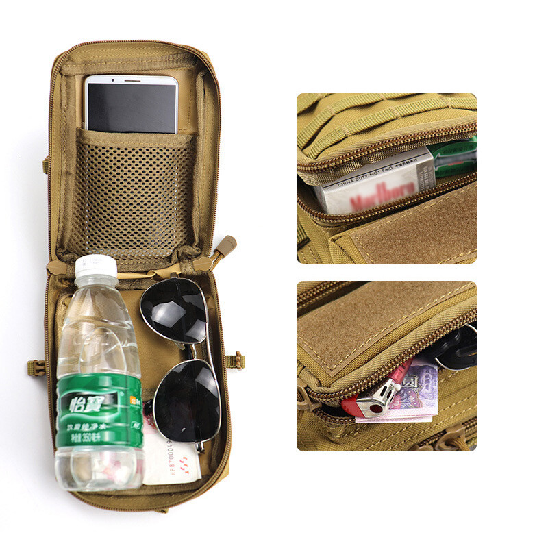 Taška cez rameno Molle, taktická nepremokavá, opasková, pánska, vojenská, maskovacia, turistická, poľovnícka, doplnky, pás, mini taška cez rameno