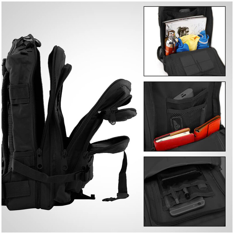 Taktički ruksak, veliki trodnevni jurišni paket Molle Bugout Bag, ruksak za planinarenje, planinarenje, putovanja