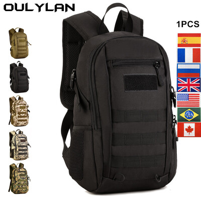 Oulylan Small Tactical Backpack Man υπαίθριες αδιάβροχες τσάντες ταξιδιού Κάμπινγκ Ψάρεμα Κυνήγι Σακίδια πλάτης Black Mochila