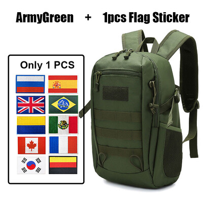 Oulylan Mali taktički ruksak Muški vanjski vodootporne putne torbe Kampiranje Ribolov Lovački ruksaci Black Mochila