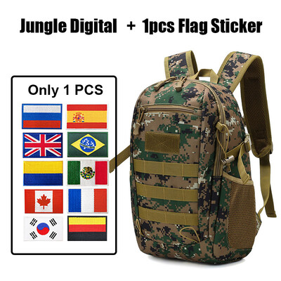 Oulylan Mali taktički ruksak Muški vanjski vodootporne putne torbe Kampiranje Ribolov Lovački ruksaci Black Mochila