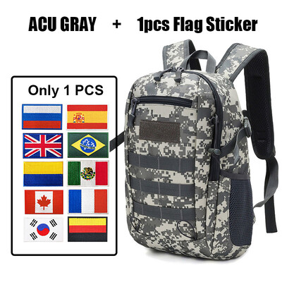 Oulylan Mali taktički ruksak Muški vanjski vodootporne putne torbe Kampiranje Ribolov Lovački ruksaci Black Mochila