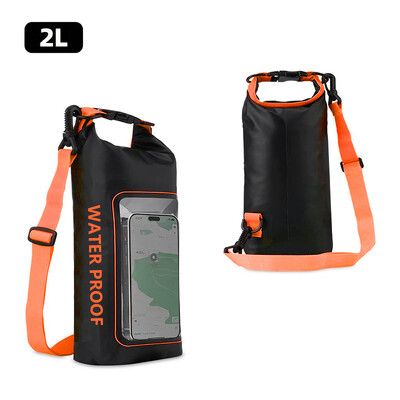 2L Dry Bag Zaslon osjetljiv na dodir Vodootporne torbe Za Trekking Drifting Rafting Surfanje Kajak Sportske torbe na otvorenom Oprema za kampiranje XA394Q