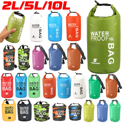 2L/5L/10L vízálló úszótáska sodródó vízálló telefontáska száraztáska csomag zsák Trekking úszó vitorlás csónakázás víztáska