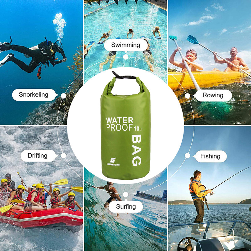 2L/5L/10L Vodootporna torba za plivanje Drifting Vodootporna torbica za telefon Suha torba Vreća za planinarenje Plutanje Jedrenje Torba za vodu