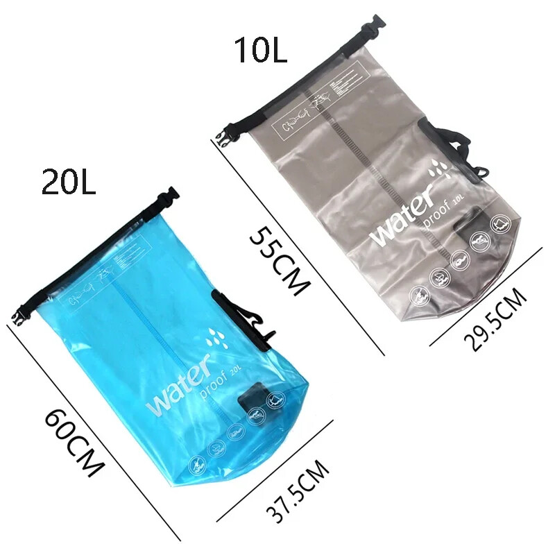 10L 20L PVC vodootporna torba Vanjsko ronjenje Kompresijska pohrana Vodootporna torba Suha torba Za muškarce Žene Plivanje Rafting Kajak