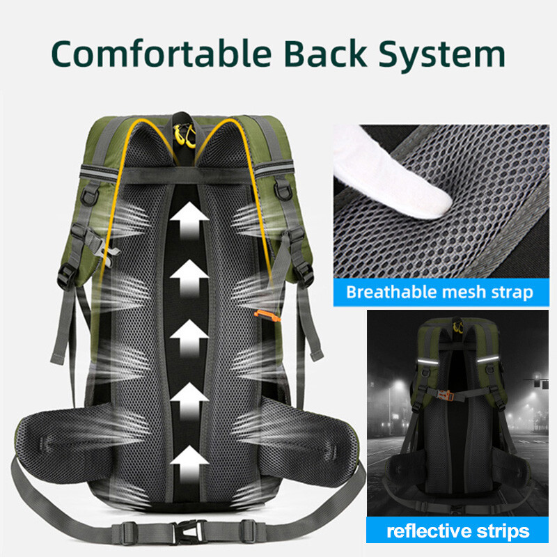 50L ruksak za kampiranje, putna torba za muškarce, veliki ruksak za planinarenje, turistički ruksak, vodootporna torba za sportove na otvorenom, penjanje, planinarenje