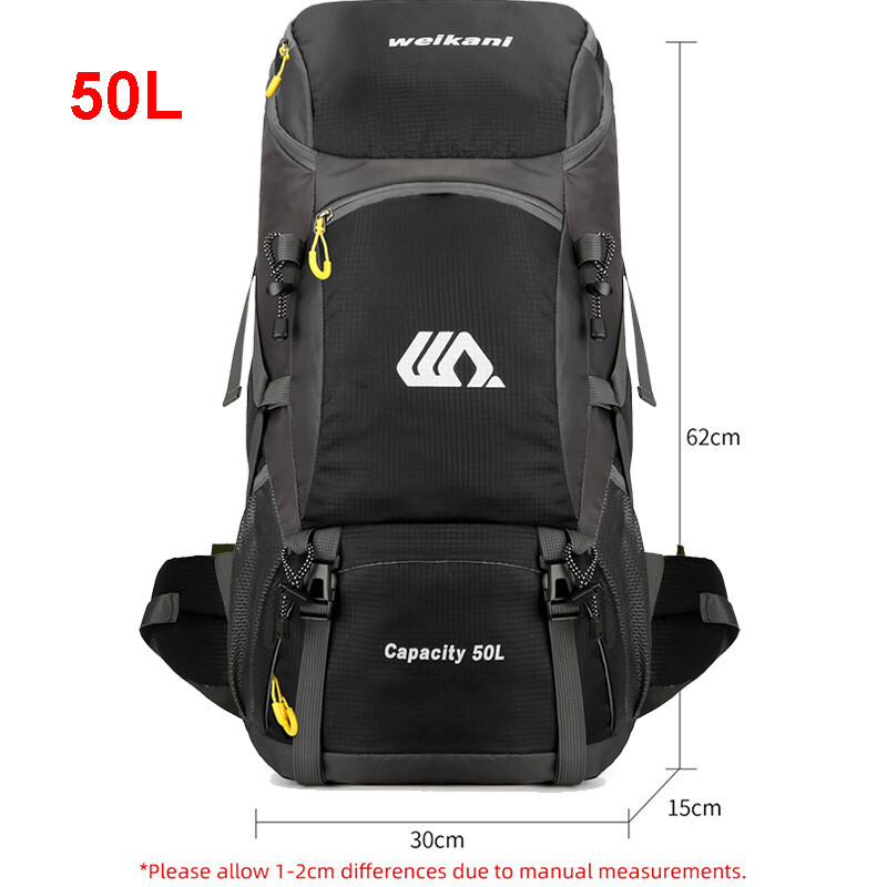 50L ruksak za kampiranje, putna torba za muškarce, veliki ruksak za planinarenje, turistički ruksak, vodootporna torba za sportove na otvorenom, penjanje, planinarenje
