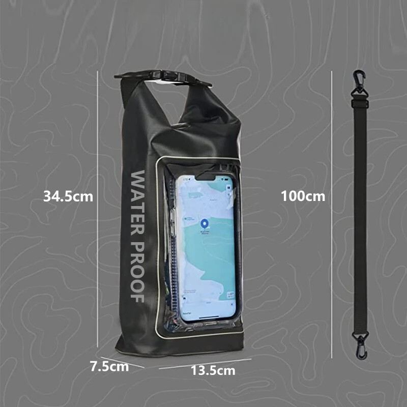2L Dry Bag Zaslon osjetljiv na dodir PVC Vodootporne torbe Za Trekking Drifting Rafting Surfanje Kajak Sportske torbe na otvorenom Oprema za kampiranje