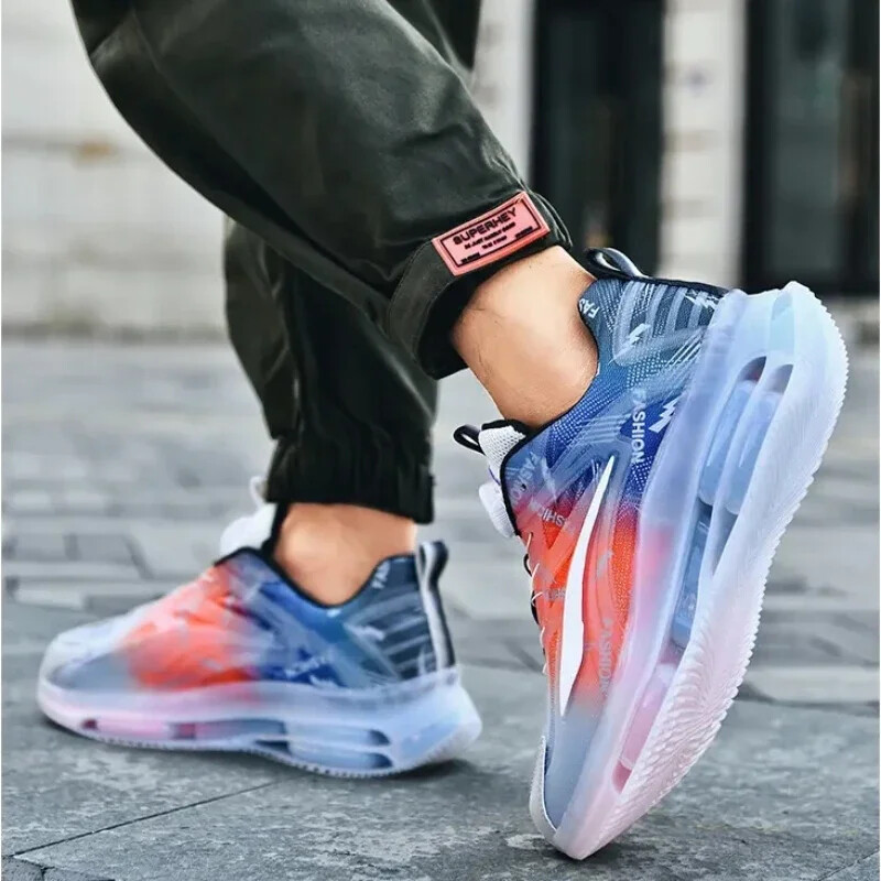 Muške tenisice Čizme za trčanje Modna sportska obuća za trčanje na otvorenom Mrežasta prozračna obuća Crna obuća za košare Muška velika obuća