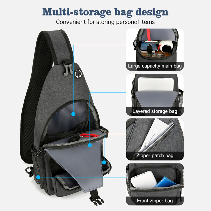 Τσάντα Sling Crossbody Τσάντες Fanny Packs για άνδρες Γυναικεία Τσάντα ώμου Πεζοπορία Daypack Υπαίθρια Ταξίδι αναψυχής Fresh Shoulder Bag