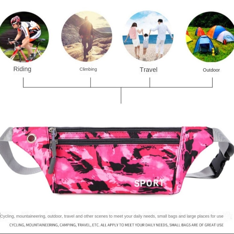 Ülimalt kerge Camo vöökott kõrvaklappide auk. Sport vöökott Stratification Suure mahutavusega mobiiltelefoni koti liikumine