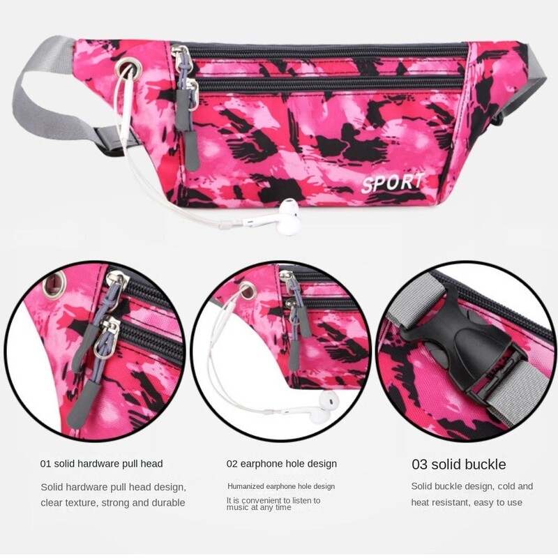 Ülimalt kerge Camo vöökott kõrvaklappide auk. Sport vöökott Stratification Suure mahutavusega mobiiltelefoni koti liikumine
