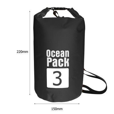 2L 3L 5L 10L 15L Αδιάβροχη Dry Bag Πτυσσόμενη τσάντα κολύμβησης παραλίας Πακέτο αποθήκευσης καγιάκ Rafting River Trekking Πλωτός σάκος νερού