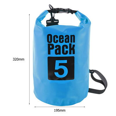 2L 3L 5L 10L 15L Αδιάβροχη Dry Bag Πτυσσόμενη τσάντα κολύμβησης παραλίας Πακέτο αποθήκευσης καγιάκ Rafting River Trekking Πλωτός σάκος νερού