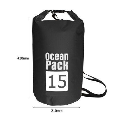 2L 3L 5L 10L 15L Αδιάβροχη Dry Bag Πτυσσόμενη τσάντα κολύμβησης παραλίας Πακέτο αποθήκευσης καγιάκ Rafting River Trekking Πλωτός σάκος νερού