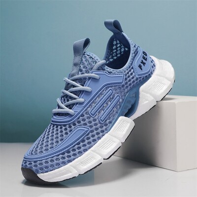 Modne muške lagane tenisice za trčanje na otvorenom Prozračne tenisice Vulkanizirane cipele za slobodno vrijeme Mrežaste udobne tenisice