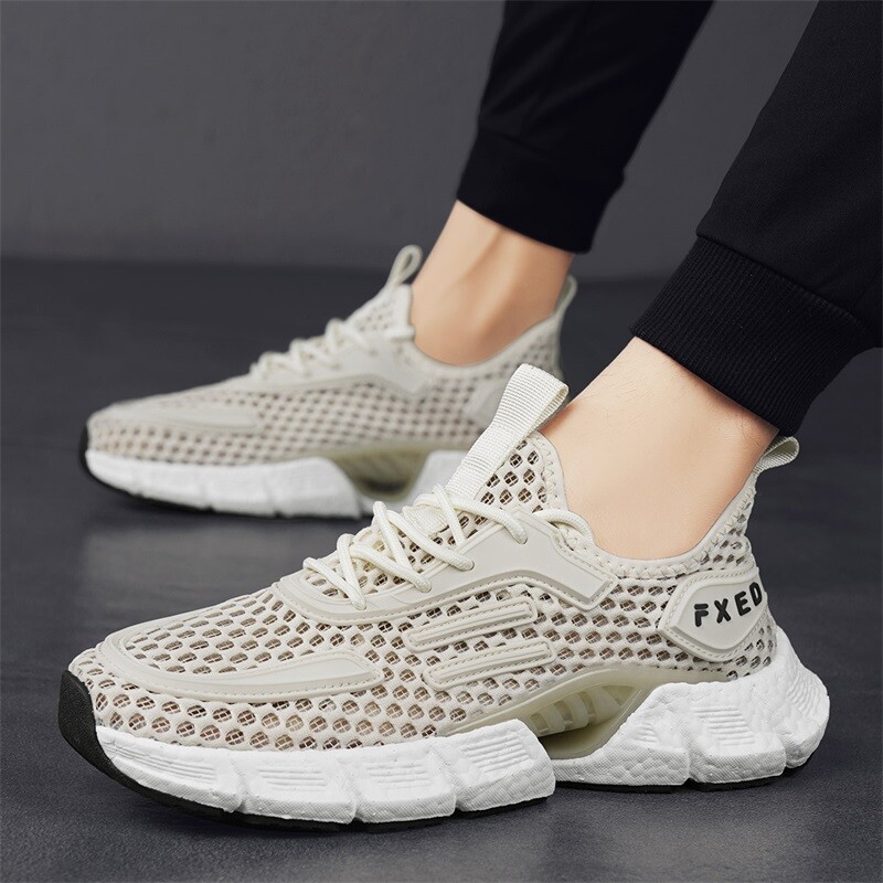 Modne muške lagane tenisice za trčanje na otvorenom Prozračne tenisice Vulkanizirane cipele za slobodno vrijeme Mrežaste udobne tenisice