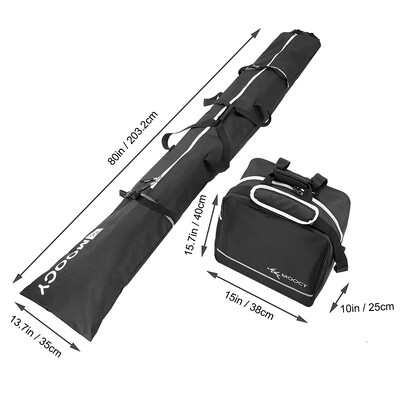 2P torba za skijanje i torba za skijaške cipele Kombinirane torbe za skijanje za zračna putovanja Torba za skije Torbica za čizme Putni komplet za skije i pancerice za odrasle, djecu