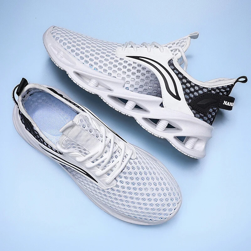 2024. aasta uued suvised tossud meeste võrgust hingavad jooksutennise jalatsid Välispordi tennised Masculino valged vabaajajalatsid