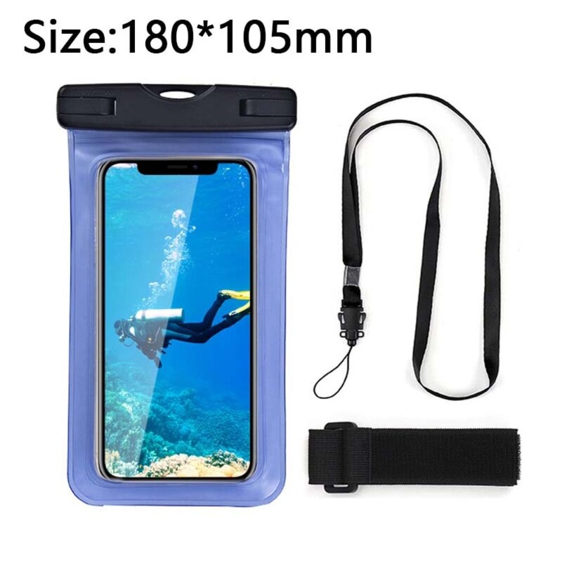 Husă universală, transparentă, impermeabilă pentru telefon, geantă cu bandă de braț pentru telefon/Huawei/Xiaomi/Redmi Husă impermeabilă pentru înot cu ecran tactil