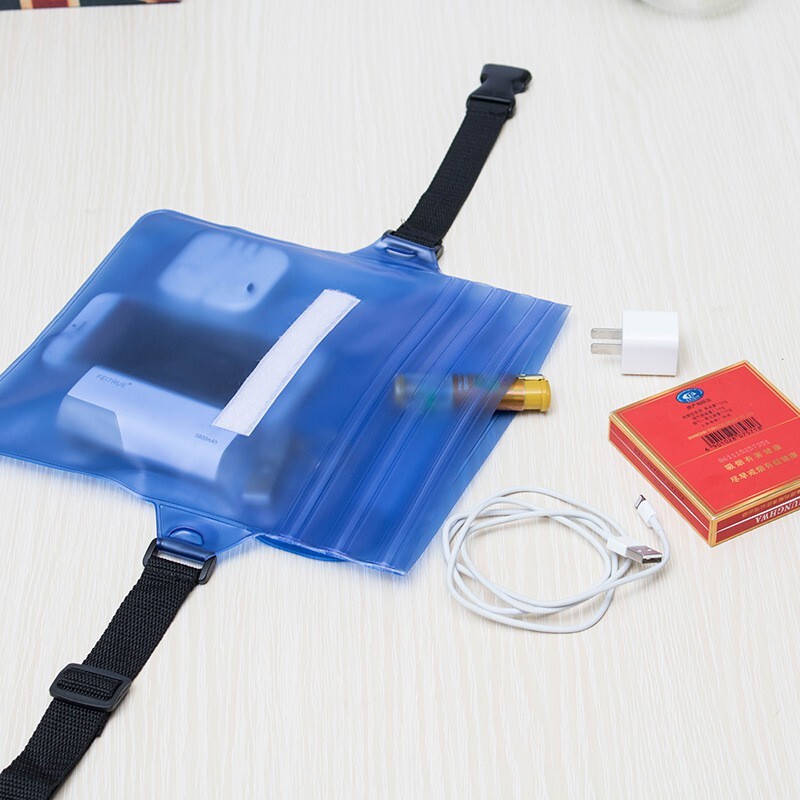 Vodootporna vrećica za suhu vrećicu s remenom za nošenje oko struka, paket plave i crne boje