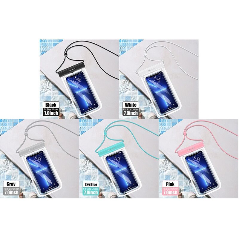 Vodootporna telefonska torbica ispod 7,0 inča za iPhone 13 Pro Max Swim Case IPX8 univerzalna maska za Huawei Xiaomi Redmi Note Samsung