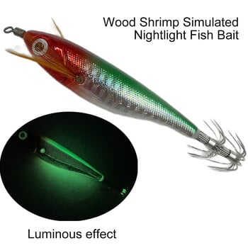 Fluorescent Fishing Lure ABS Luminous Jigging Bait Οριζόντιο φωτεινό πλωτό δόλωμα για νυχτερινό ψάρεμα σε γλυκό νερό