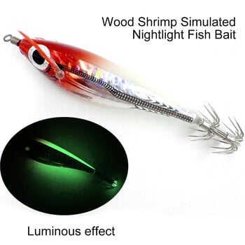 Fluorescent Fishing Lure ABS Luminous Jigging Bait Οριζόντιο φωτεινό πλωτό δόλωμα για νυχτερινό ψάρεμα σε γλυκό νερό