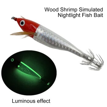 Fluorescent Fishing Lure ABS Luminous Jigging Bait Οριζόντιο φωτεινό πλωτό δόλωμα για νυχτερινό ψάρεμα σε γλυκό νερό