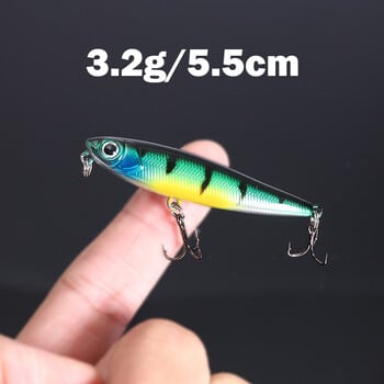 1 ΤΕΜ 5,5 cm 3,2 g Floating Pencil Fishing Lure Top Water Dogs Hard Lures Baits Wobbler Artificial Hard Bait Fishing Tackle Pesca