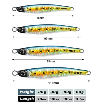 JIGGING PRO Jugulo Jig 20g 30g 40g 60g Casting Jig Shore Metal Jig Lure Είδη αλιείας αλμυρού νερού