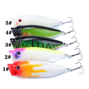 2 τμχ Topwater Popper Fishing Lures 3D Eyes Crankbait Wobbler Fishing Tacks 8cm 14g Σκληρά δολώματα Χονδρική